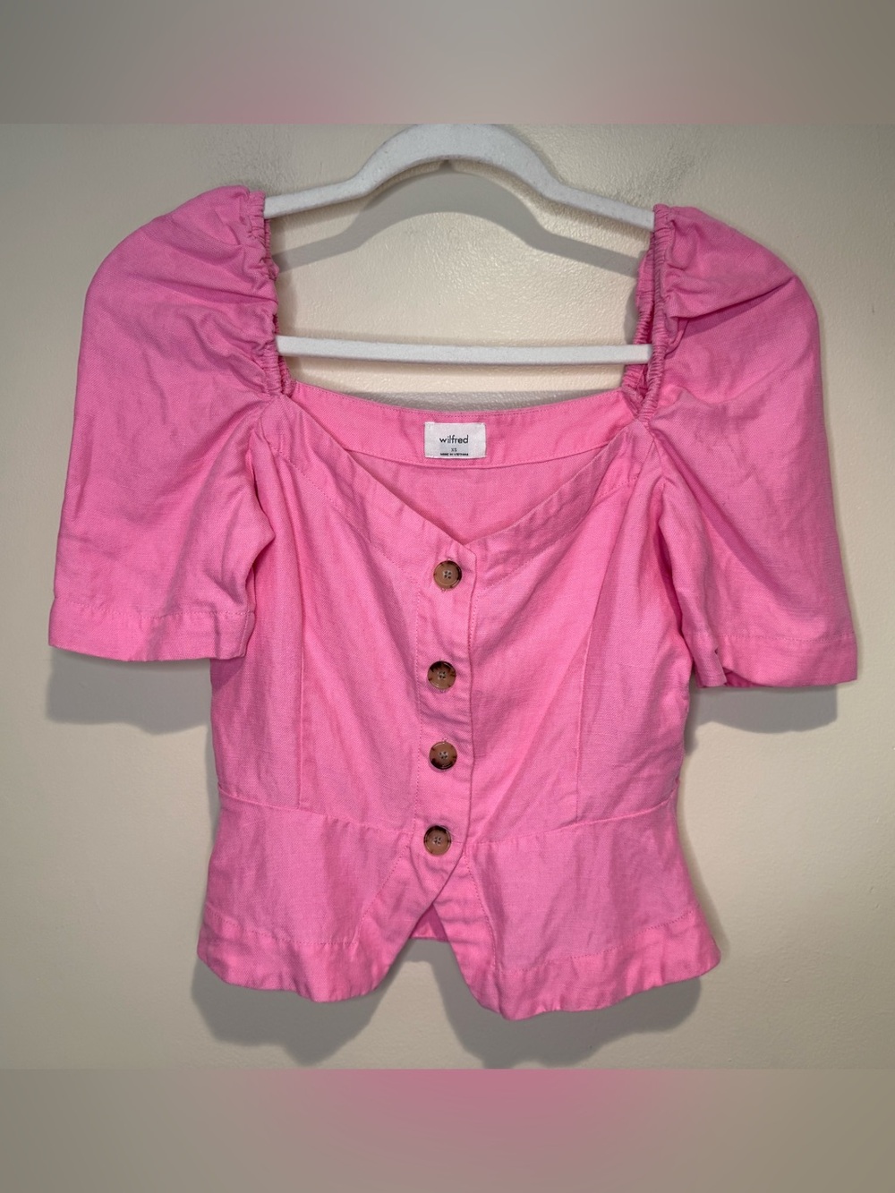 Aritzia Wilfred Janine Top in Pink